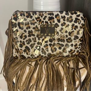 Leopard Fringe Crossbody